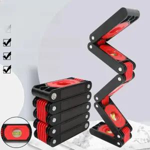 도리팝 먹수 수평자 가정용 목공 코너 레벨 고정밀 다기능 접이식 눈금자