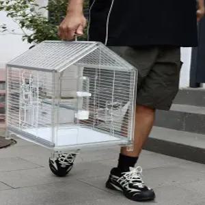 앵무새대형새장 케이지 새집 철제 대형새장 대형 투명 횃대 횟대 고급 스텐 이동장