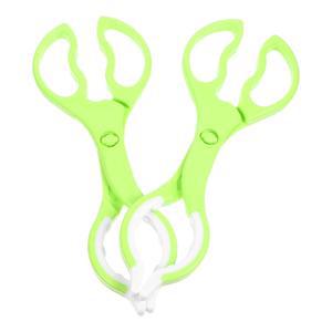 밀리스텐 2개 휴대용 고온 저항 우유병 홀더 탈부착 및 세척이 용이한 미끄럼 방지 병 클램프 집게 녹색