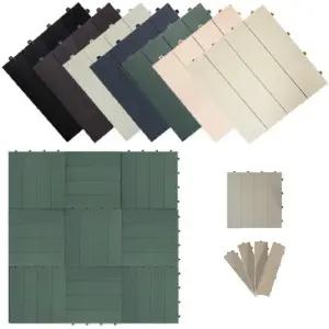 9P 간편분리 설치 세탁실 베란다 테크타일 바닥보호 인테리어 조립마루 배수