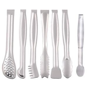 HINMAY 소형 서빙 집게 세트 15 2cm 6인치 애피타이저 집게 스테인리스 스틸 미니 집게, 6개 세트