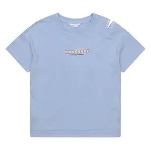 [소이] 여아 어깨 트임 레터링 반팔 티셔츠 22M1462_BL [P003792461]