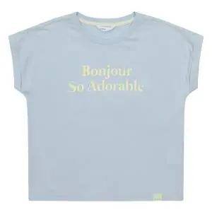 [소이] 여아 레터링 캡소매 반팔 티셔츠 22M1456_BL [P003792464]