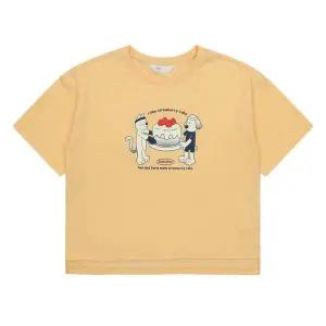 [소이] 여아 캣앤도그 반팔 티셔츠 22M1468_YE [P003792496]