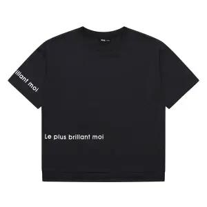 [소이] 여아 레터링 포인트 트레이닝 반팔 티셔츠 22M0455_BK [P003792509]