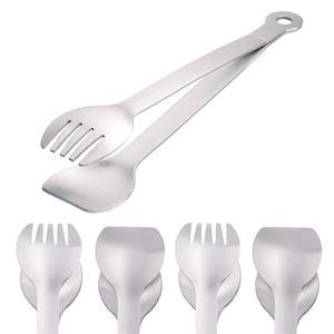 HINMAY 소형 서빙 집게 15 2cm 6인치 스테인리스 스틸 미니 애피타이저 집게, 4개 세트 브러시