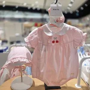 [압소바](하남점)[출산 / 백일선물 3종] 펠레 반소 바디슈트 + 모자 +양말 // A1310626 핑크