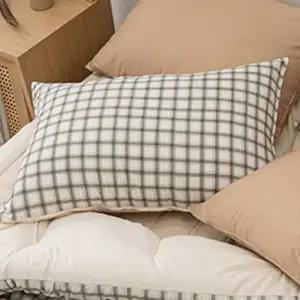 쿠키체크 소프트마이크로 베개커버 50x70cm 브라운 베개커버 예쁜베개커버