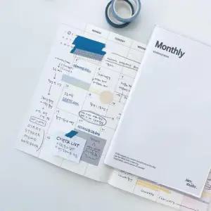 사무용 잼스튜디오 먼슬리 플래너 만년형 A5