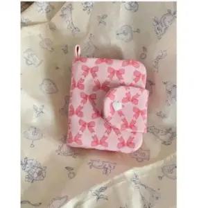 키치 리본 발레코어 핑크 지갑 카드지갑 카드 반 비비드 데일리 학교 학생 선물 청바지