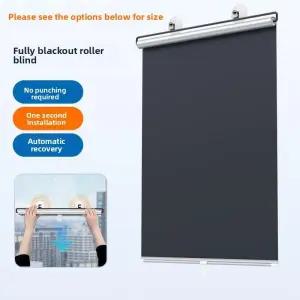 흡착식 무선 텔레스코픽 프라이버시 롤러 쉐이드, 가정, 사무실, 차량용 완전 암막 커튼, 접이식 차양막