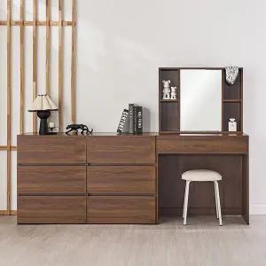 동서가구 미엘 수납거울 화장대 + 1200 6서랍 수납장 DF928333