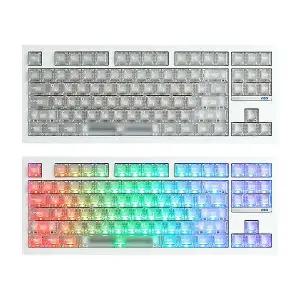 세모키 X SPM PL87W ARA SEMOKEY 텐키리스 유무선 투명 키캡 기계식 키보드  저소음 고드름 택타일