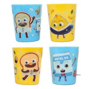 브레드이발소 컵세트 머랭 4P 양치컵 물컵 아동 쥬스opq788