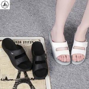 [애슬릿] 회사 슬리퍼 키높이 발등 찍찍이 발편한 실내화 4cm