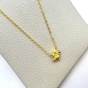 24K 순금 1돈 바람개비 목걸이(18K 연결고리 장식)