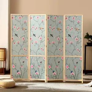 돌잔치병풍 매화 칸막이 4폭 잔치 돌잔치 모란 화조도