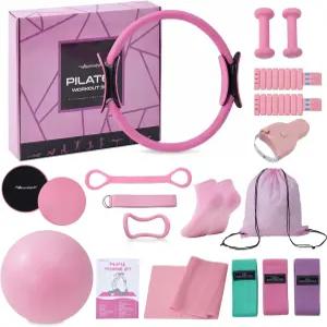 홈트레이닝 필라테스 8종 세트 요가 링 볼 저항밴드 안클 웨이트 포함 전신 근력 강화 균형 잡기 소도구