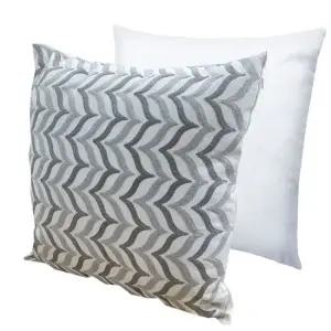 패션쿠션 갈매기회색 자수 의자 등받이 쿠션베개 솜 등쿠션