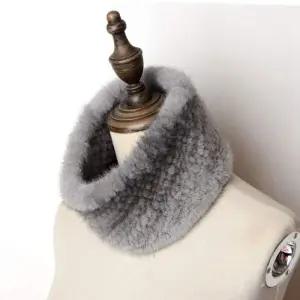 모피목도리 털 밍크 직수입 머플러 심플 헤어밴드 넥워머 겨울 목도리 신축성
