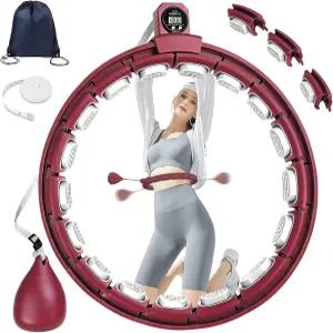 무소음 스마트 카운팅 훌라후프 다이어트 복부 운동 기구 자동 횟수 측정 저소음 설계 허리 사이즈 조절