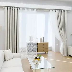 갤러리아 지나송 노엘 암막커튼+코디커튼+커튼봉 (특대형)