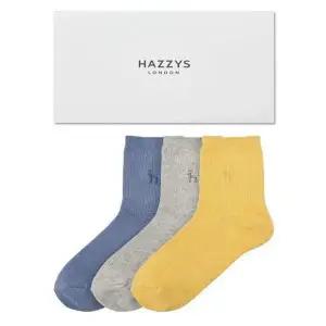 [헤지스](대구신세계)골지 3색 여성 중목 양말 3종 세트HISS6E202G2