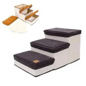 3단계단 애견용 수납형 3단 계단 쿠션감 약35x60cm