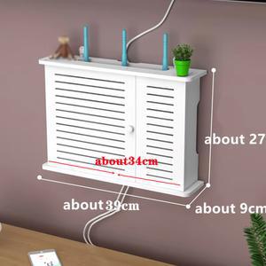 무선 WIFI 라우터 장식 주최자 선반 DIY 나무 상자 플라스틱 브래킷 케이블 전원 보관