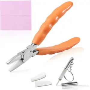 SPEEDWOX 6인치 스테인리스 스틸 플랫 플라이어 안경 수리 나일론 턱 광학 프레임 드라이버 및 천으로