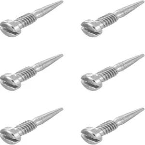 HALLMERS 6pcs 2mm x 스테인리스 스틸 안경 힌지 나사 교체 부품 광학 스프링 삽입 사양 수리 인 템플