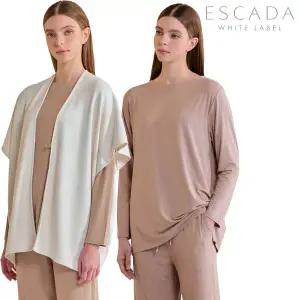 [방송히트]ESCADA 에스까다 EWEW005 숄가운 라운지웨어 상하의 세트