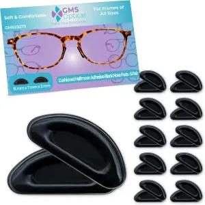 안경용 S 광학 접착 실리콘 코 패드 두께 20mm 중간 매우 끈적이는 뒷면 에어 쿠션 하프문 모양 있는