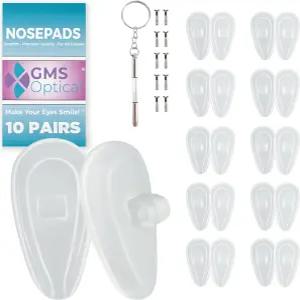 S 광학 컴포트 라인 안경 선글라스 나사가 달린 수리 키트용 에어백 삽입 소프트 실리콘 코 패드 미끄럼