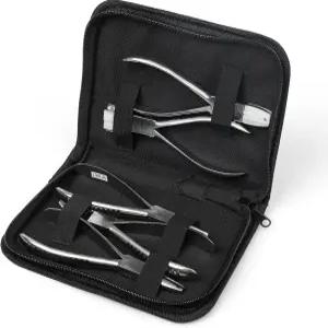 안경 수리 세트 5pcs 펜치 스테인리스 스틸 프레임 광학 도구 키트 블랙 파우치 백 바이 옵티컬