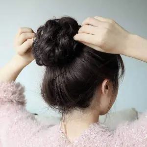 [골드스마일]똥머리 가발 업스타일헤어 올림머리가발 헤어뽕