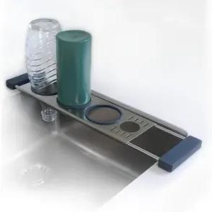 산니 슈 Drip.it + 스테인리스 스틸 싱크대 캐디 실리콘 링이 있는 3병 홀더 소다스트림 아쿠아 피즈 호환