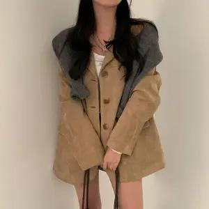 가을 빈티지 캐주얼 여사친 정장 자켓 메일라드 넥 무스탕 긴팔 코트 원픽3