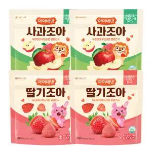 아이배냇 순 과일칩 사과 딸기 조아 4개 과자 쌀과자 떡뻥