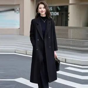 빨강 하프 캐주얼 여사친 봄가을 트렌치코트 무릎오버코트 루즈핏 원픽3