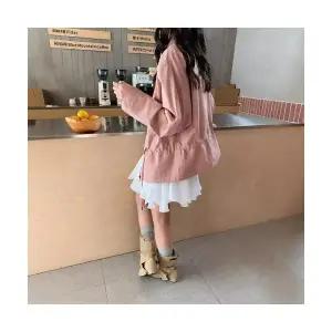 여성 칼라 트렌치 야구점퍼 봄가을 지퍼 캐주얼 솔리드 코트 DUCHI1