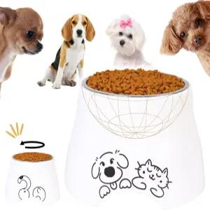 고가의 스패니얼 개 볼 긴 귀를 가진 위한 멜라민 사육 사료 작은 스테인리스 스틸 내부 미끄럼 방지