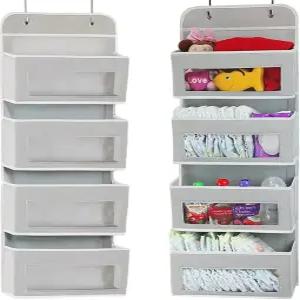 4개의 포켓이 있는 접이식 걸이 정리함 용 옷장 욕실용 도어/월 마운트 수납 공간 내구성이 뛰어난 무독성