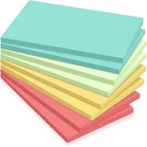 페인 400장 3 x 5인치 대형 스티커 메모 8팩 셀프 스틱 패드 다색 종이 사무실 학교 용품 학생 교사 교실로