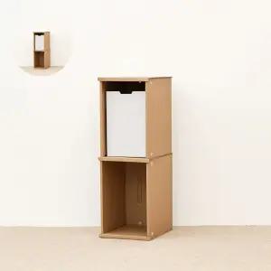 공간박스 종이책장ㅁㅁㅂㅂ 2단(가로25)