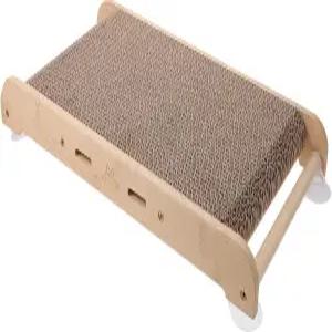 밀리스텐 대형 고양이 긁힘 보드 및 라운지 침대 세트 골판지 패드 프레임 수직 가구 보호기 포함