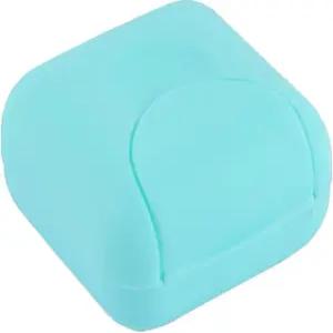 uxcell 플라스틱 여행용 미니 비누 접시 상자 홀더 케이스 용기 블루