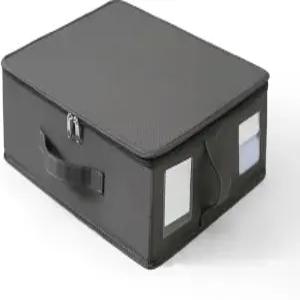 OOAYDYWO 접이식 침대 시트 4종 세트 정리 및 보관 상자 담요