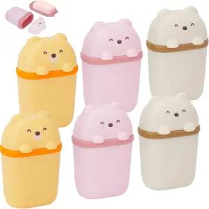 조얀시 6팩 여행용 비누 케이스 뚜껑이 있는 휴대용 상자 욕실 샤워 캠핑장용 누수 방지 접시 용기