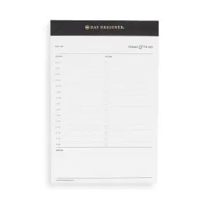 데이 디자이너 데일리 플래닝 패드 일정 및 할 일 목록 골드 로고 디테일이 있는 트림 5.25인치 x 8인치